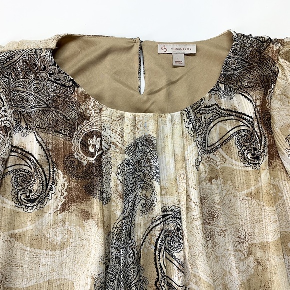 DB Established 1962 Bubble Hem Sheer Lined Blouse - Picture 3 of 10